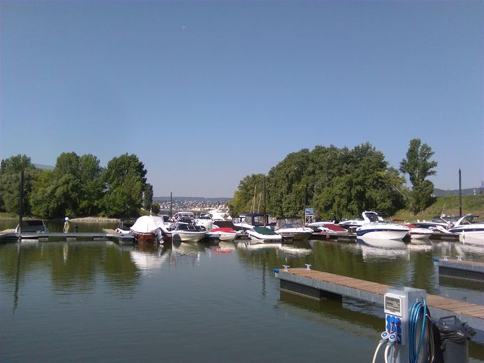 Wiking marina from our mooring.