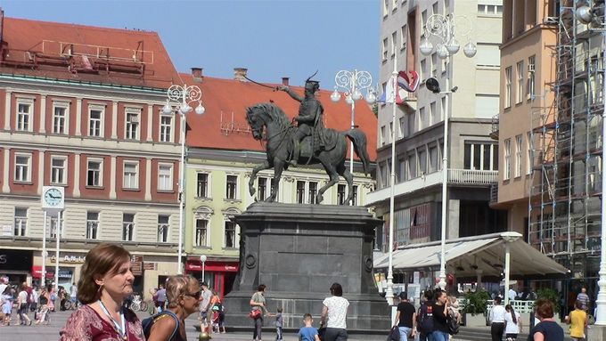 Trg. Bana J Jelacica. The main square. Bars, cafes and people watching.