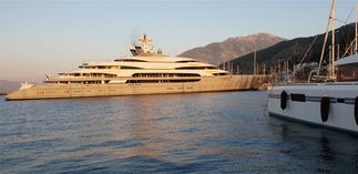 Ocean Victory - mega cruiser. Moored in Fethiye.