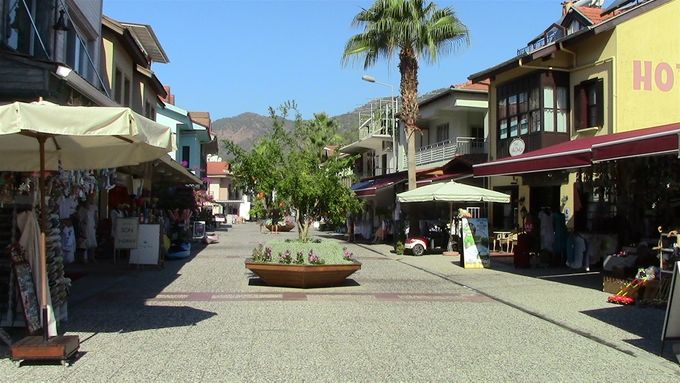 Gocek Main street, outside our door.