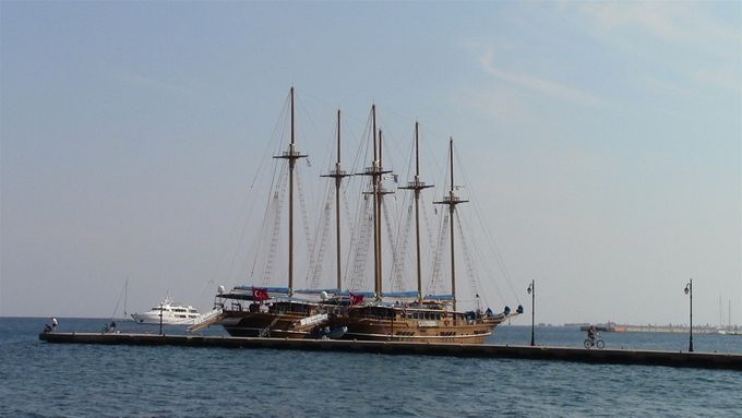 Gulets moored in Kos