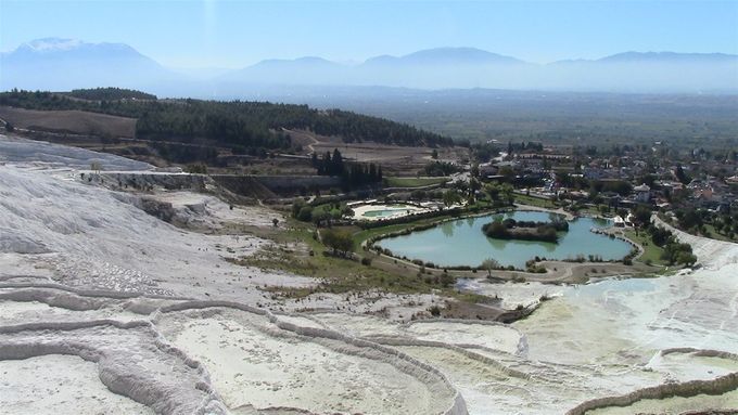 Pamukkale calcified waterfalls