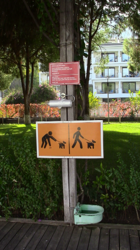 All over Turkey - dog watering stations and poo bag dispensers. No excuse