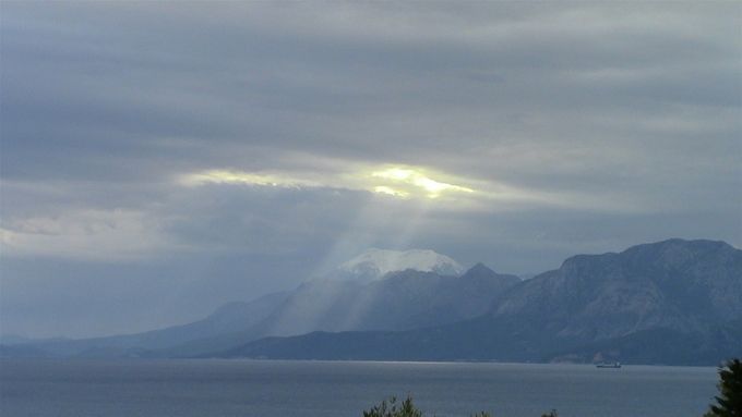 Antalya. Note the snow on the mountain tops. Bbbrrrrr!