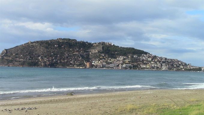 Alanya mount with castle - sunny day