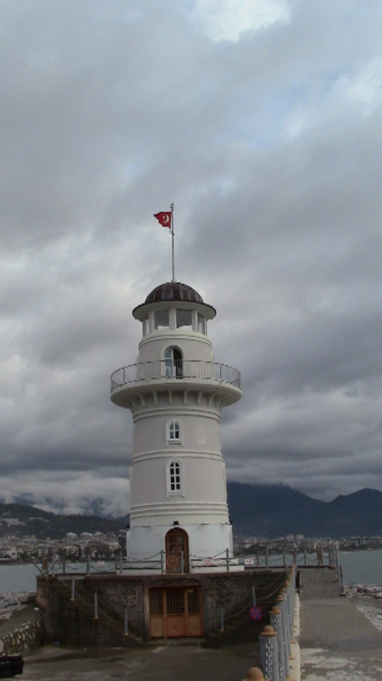 Alanya lighthouse, moody sky