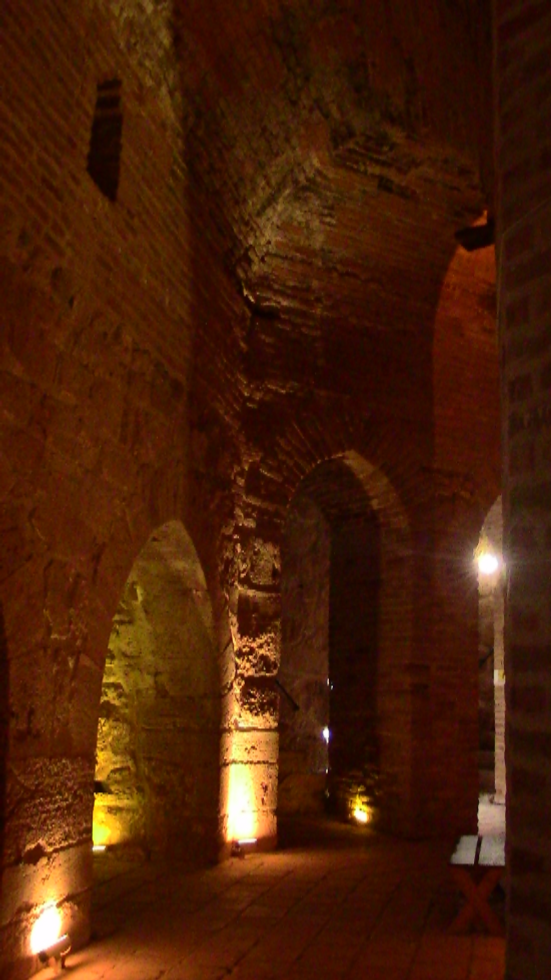 Inside the red tower