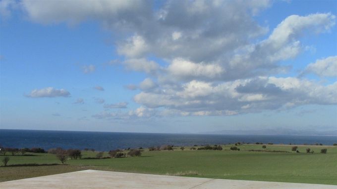 The view of the Dardenelles from Helles memorial.