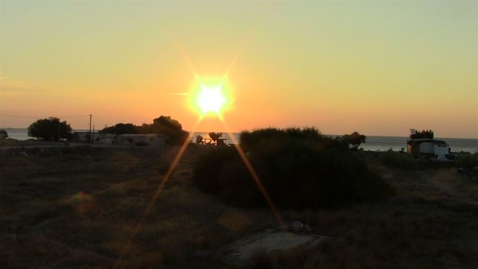 Sunset over the scrubland