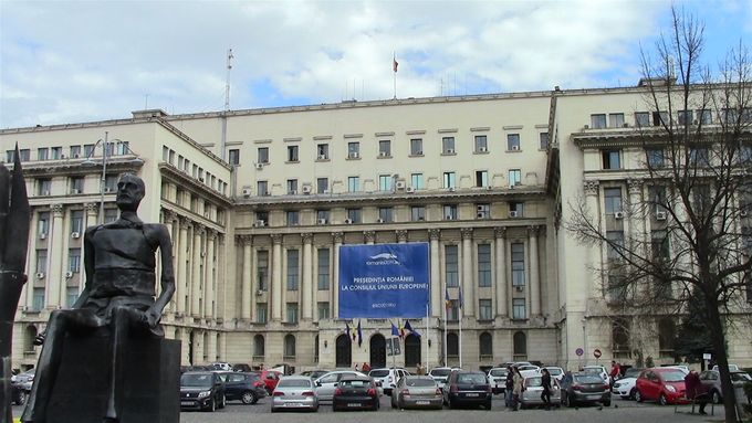 Revolution square. Communist headquarters.