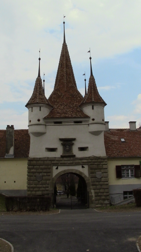 Ecaterinas Gate (note turrets) view is from Romanian side.