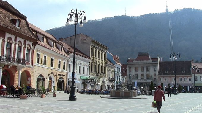 Council square. See cable car in background.